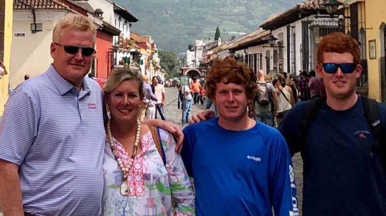 Maggie Murdaugh and Alex Murdaugh with their sons