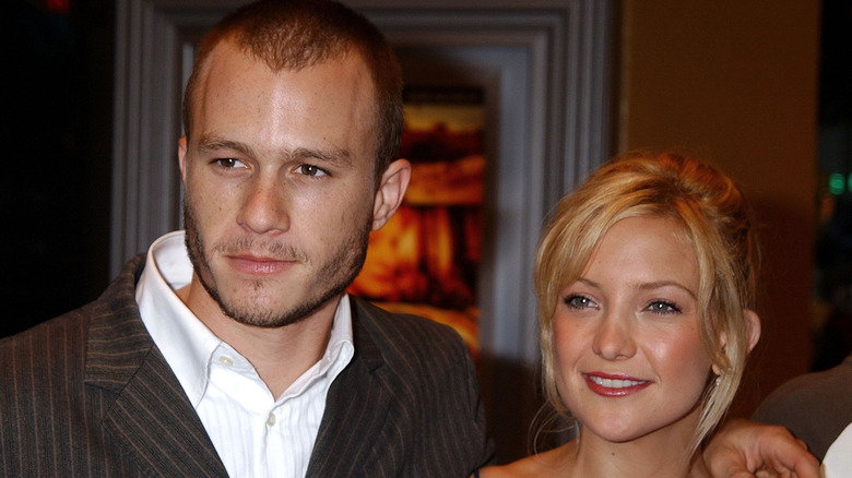 Heath Ledger and Kate Hudson posing