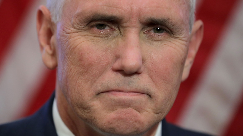 Mike Pence close-up frowning