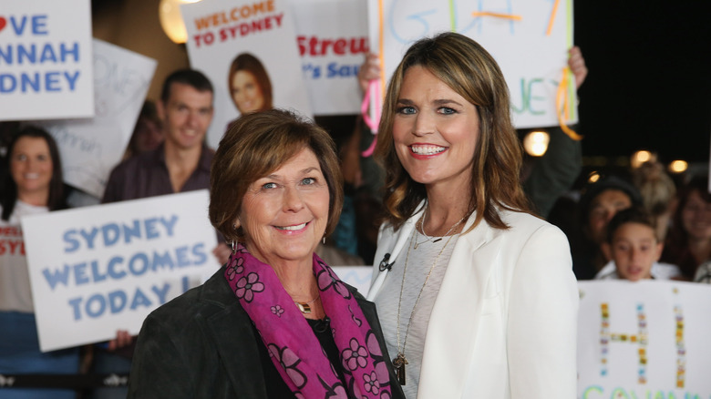 Savannah Guthrie and mother Nancy Guthrie smiling.