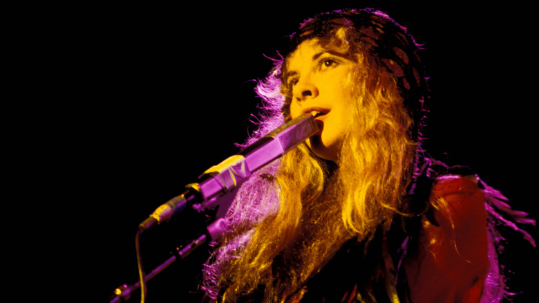Stevie Nicks performing in concert with Fleetwood Mac