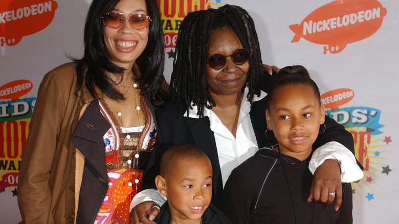 Whoopi Goldberg with daughter and grandchildren