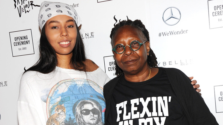 Jerzey Dean and Whoopi Goldberg posing