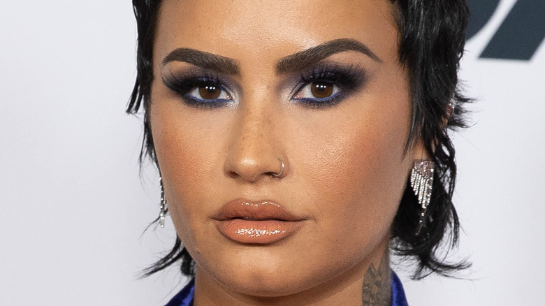 close up of Demi Lovato 