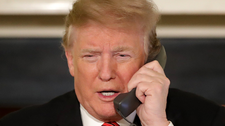 Donald Trump on the phone