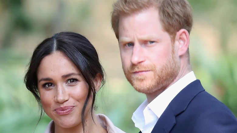 Prince Harry and Meghan Markle close up 