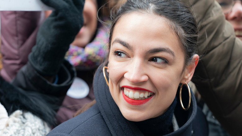 Alexandria Ocasio-Cortez smiling 