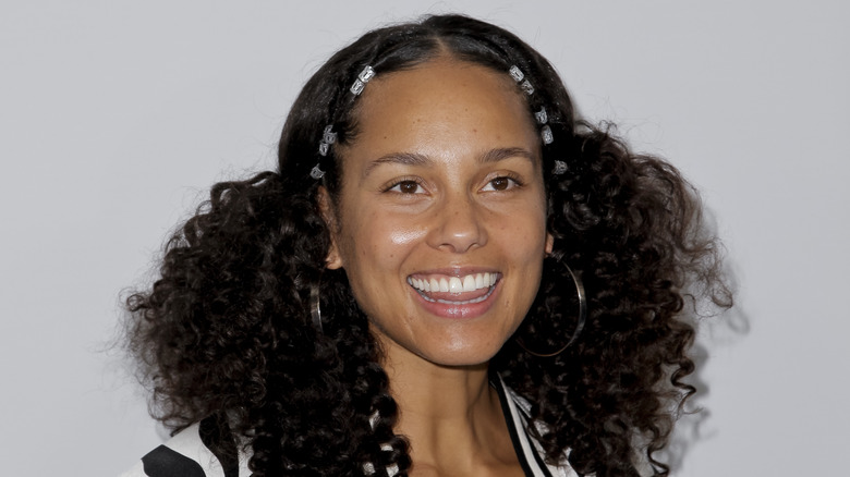 A closeup of Alicia Keys