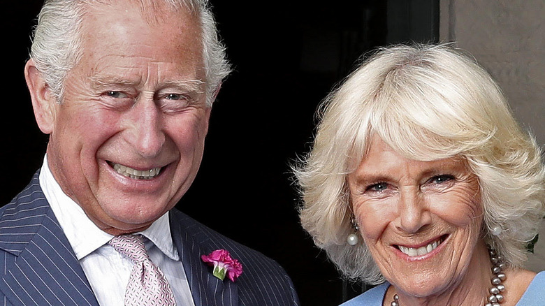King Charles and Queen Camilla posing 