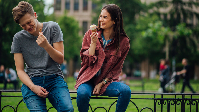 couple eating ice cream