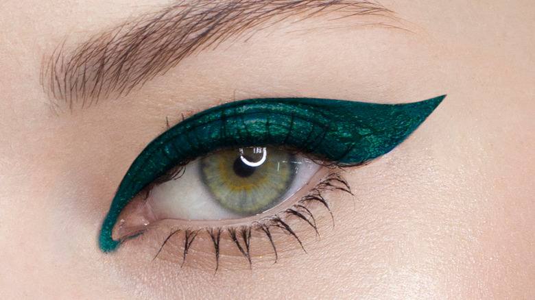 Close up winged eyeliner