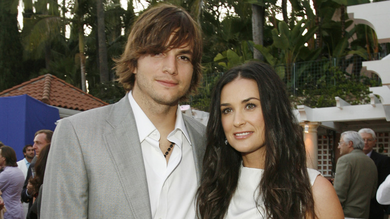Ashton Kutcher and Demi Moore during an outing