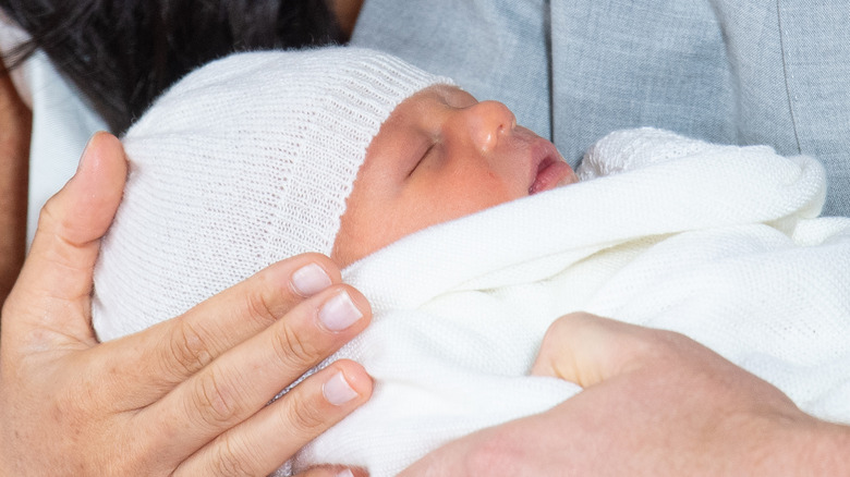 Closeup of baby Archie