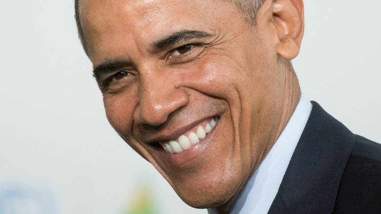 Barack Obama smiles