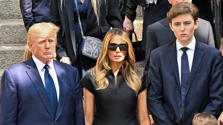 Donald, Melania, and Barron Trump in formalwear 