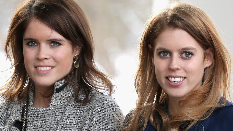Princess Beatrice and Princess Eugenie having their photo taken