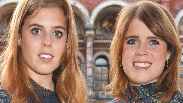 Princess Beatrice and Princess Eugenie posing for a picture