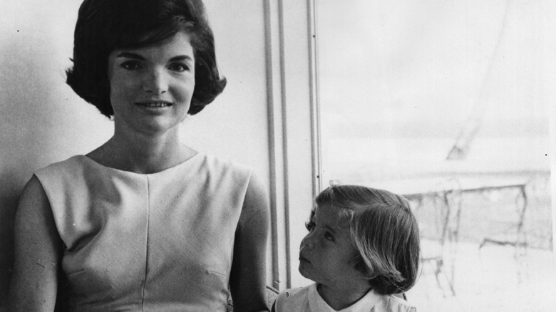 Jackie Kennedy with Caroline Kennedy