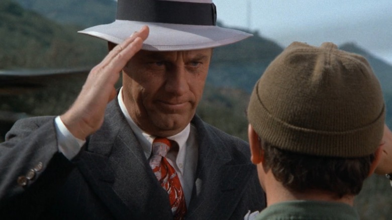 McClean Stevenson giving a salute in his final episode of MASH.