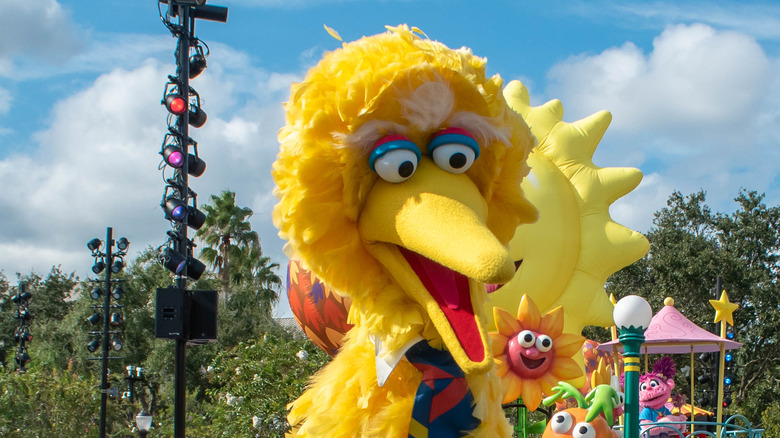 Big Bird with a necktie