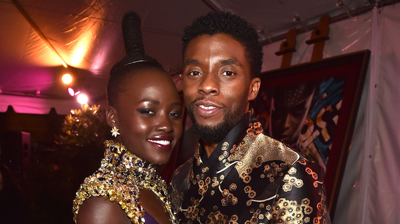 Chadwick Boseman and Lupita Nyong'o