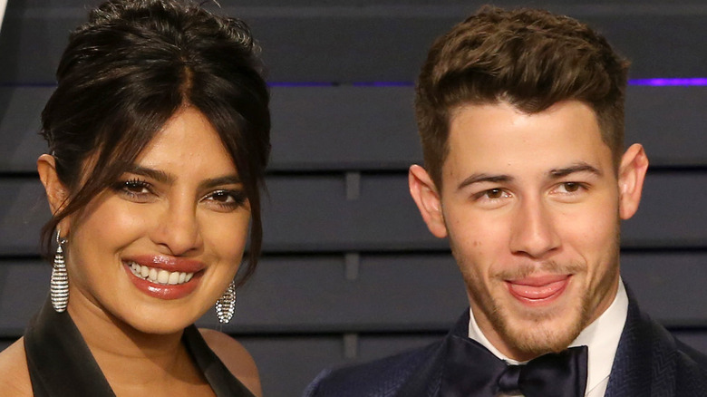 Priyanka Chopra and Nick Jonas smiling