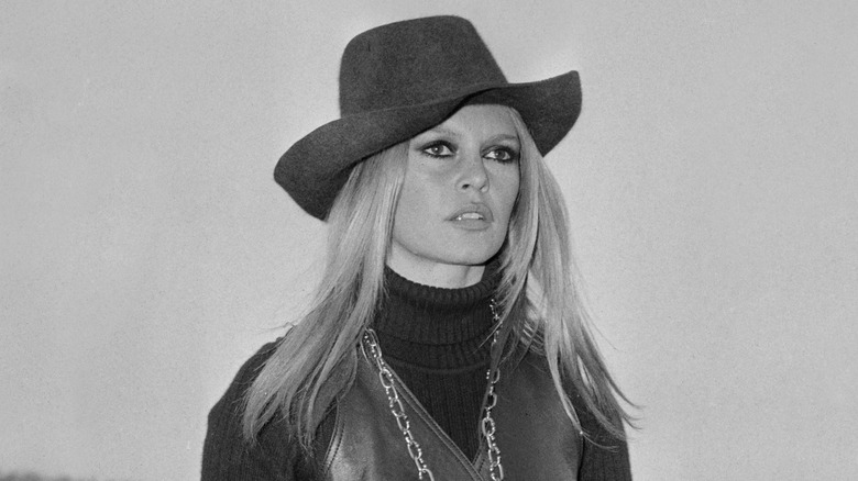 Brigitte Bardot in a cowboy hat 