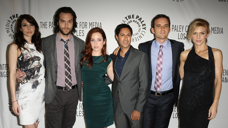 The cast of Whitney posing together