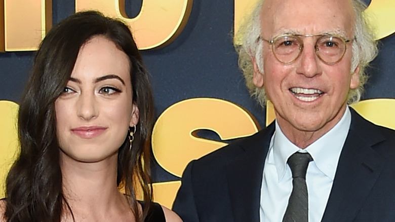 Cazzie David and Larry David at an event