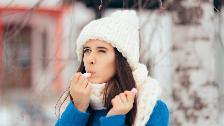 lip balm in winter