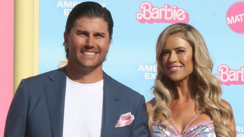Christina and Husband Joshua Hall attend the Barbie premiere in Los Angeles