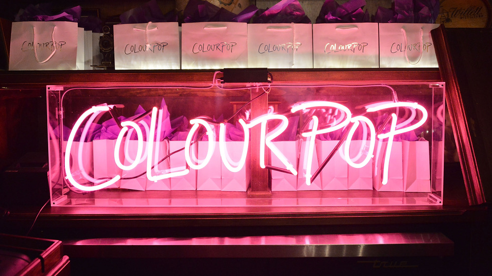 ColourPop pink neon sign