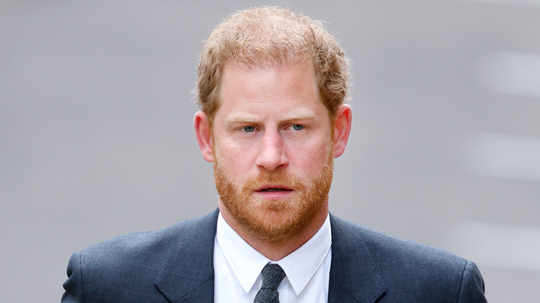 Prince Harry looking worried