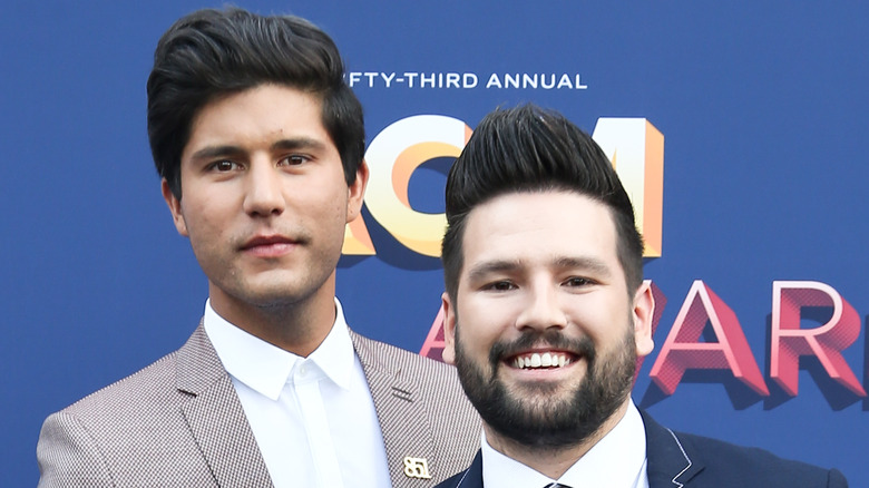 Dan + Shay with signature hairdos 