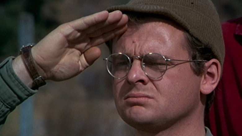 Radar, played by Gary Burghoff saluting in MASH.