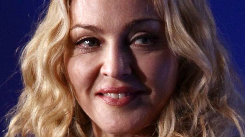 Madonna smiles at an event