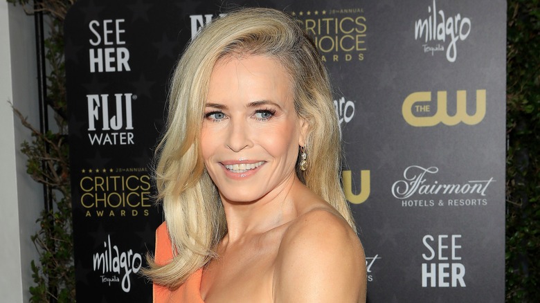 Grinning Chelsea Handler posing at an event