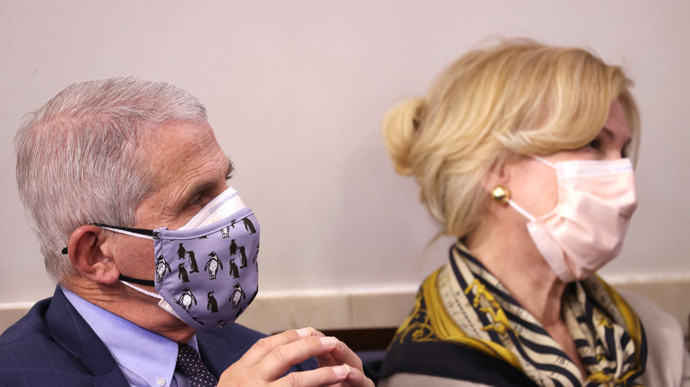 Fauci and Birx at a Trump coronavirus news briefing