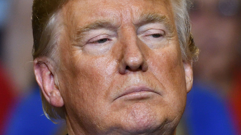 Donald Trump look left frown