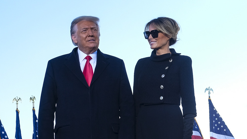 Donald and Melania Trump smile