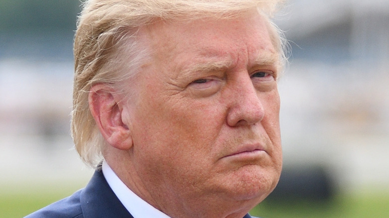 Donald Trump grimacing