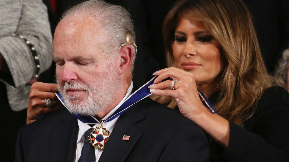 Melania Trump gives award Rush Limbaugh