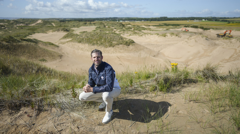 Eric Trump at the Trump golf course in Scotland