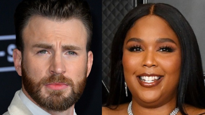 Chris Evans and Lizzo composite