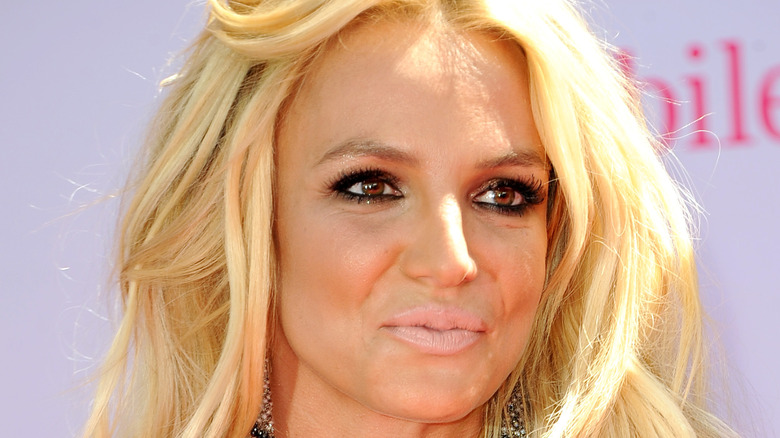 Britney Spears smiling on red carpet