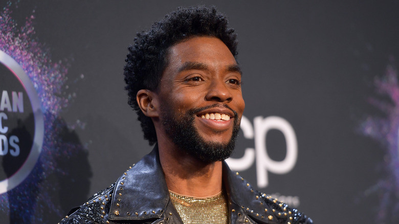 Chadwick Boseman smiles