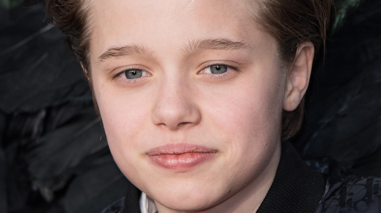 Shiloh Jolie Pitt pouts.