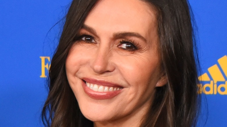 Finola Hughes smiling