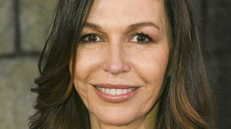 Finola Hughes smiling