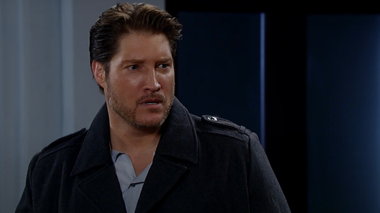 A.J. Quartermaine looking concerned on General Hospital